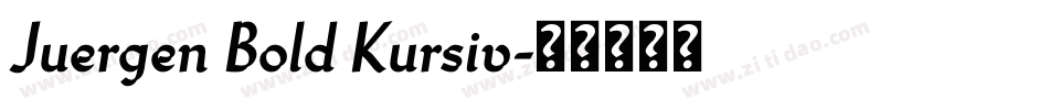 Juergen Bold Kursiv字体转换